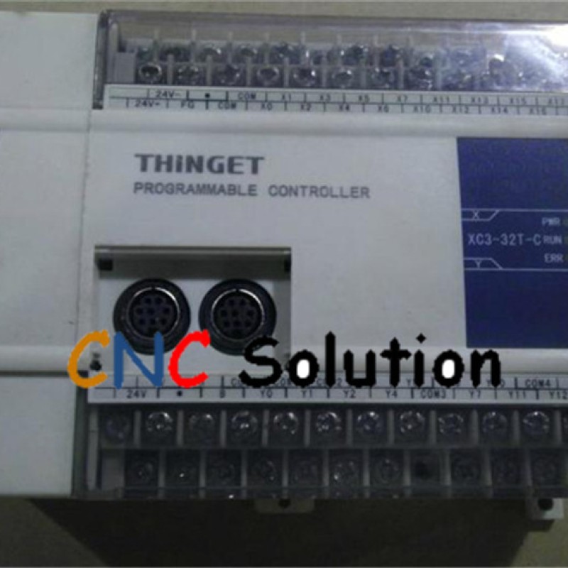 PLC CPU DC24V 18 DI NPN 14 DO Transistors  XC3-32T-C with  programming cable New