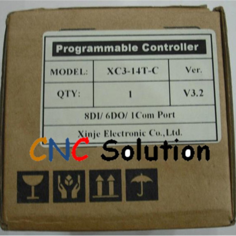 PLC CPU DC24V 8 DI NPN 6 DO Transistors  XC3-14T-C with  programming cable New