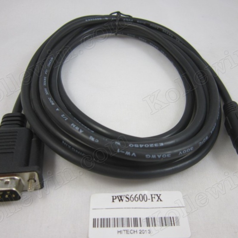 PWS6600-FX Connecting cable for HITECH PWS6600 HMI(new) & Mitsubishi FX2N/FX1N/FX1S series PLC Length:3m