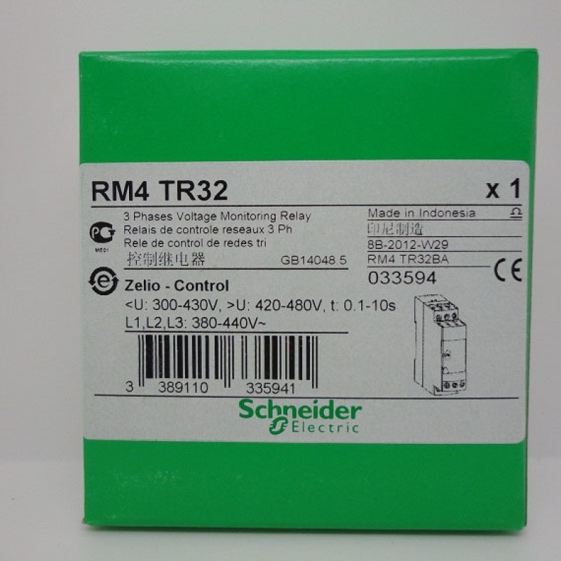 RM4TR32 RM4 control relay REL.TENSION TRI 380/500V  New