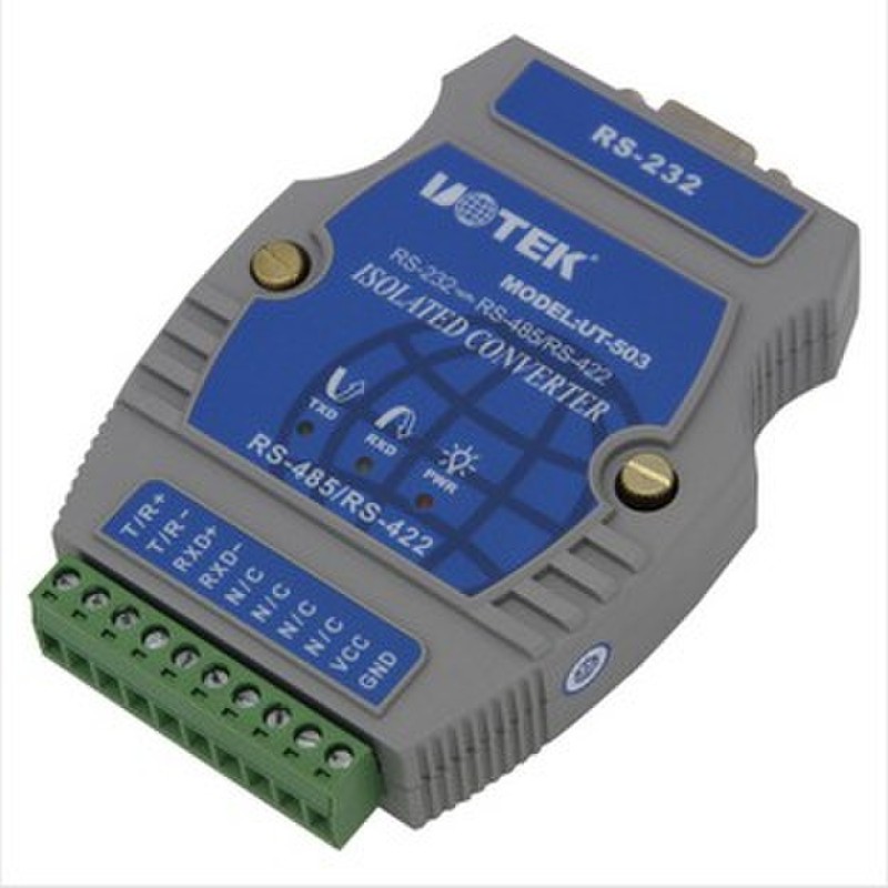 RS-232 to RS-485/422 converters external-powered UT-503 with photoelectric Isolation rail-mounted NEW