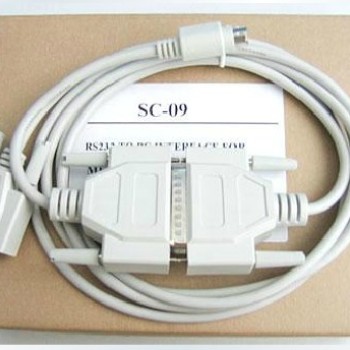 SC-09 RS232 interface PLC programming cable For Mitsubishi FX & A series programmer Length:2m  White
