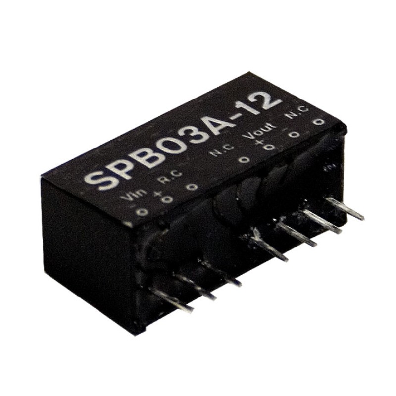 SPB03C-05 MEAN WELL 3W 36~72V Input 5V Regulated Single Output DC-DC Converter Power Supply