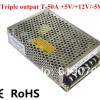 T-50A MEAN WELL 50W +5V7A +12V1A -5V1A Three Outputs Switching Power Supply