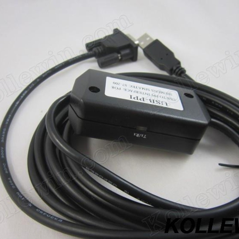 USB-PPI USB interface PLC programming cable for Siemens S7-200 with communication indicator light 9-pin male Communicati