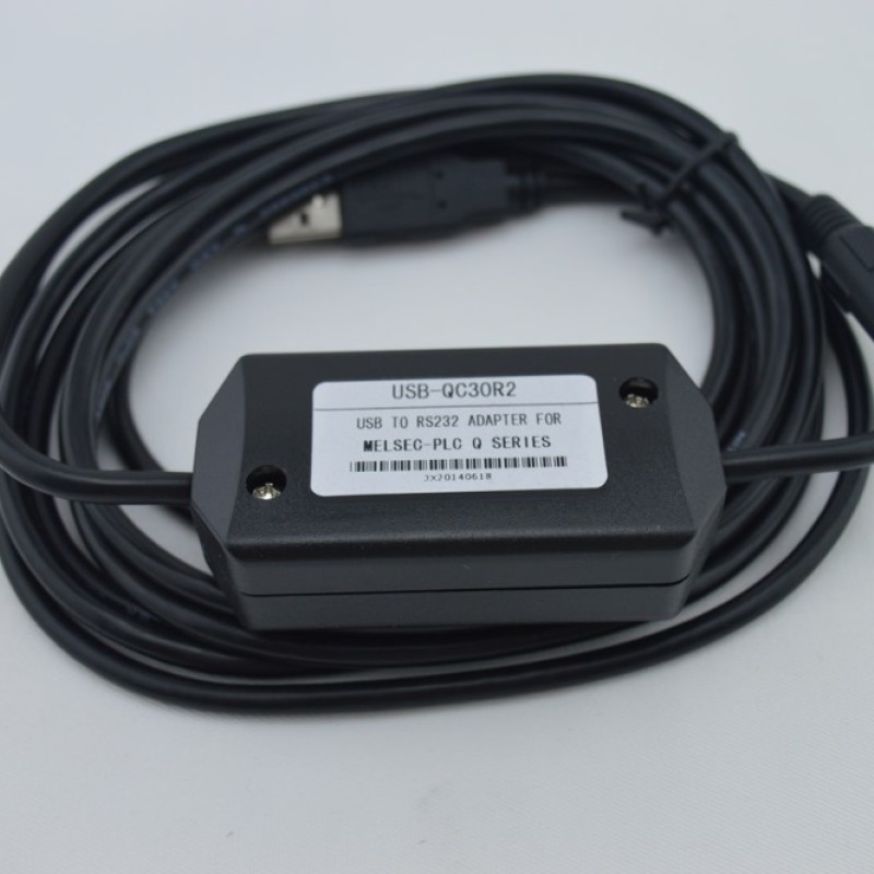 USB-QC30R2 USB interface PLC programming cable for Mitsubishi Q series programmer Round 6-pin Length:3m