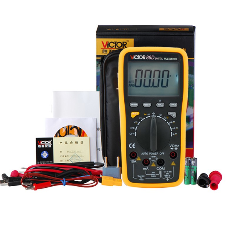 USB multimeter VICTOR 86D Digital Multimeter USB interface