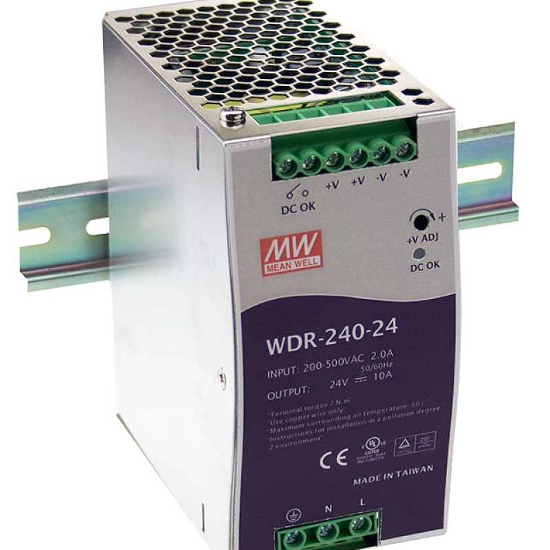WDR-240-24 MEAN WELL 240W 24V10A Single Input Switching Power Supply