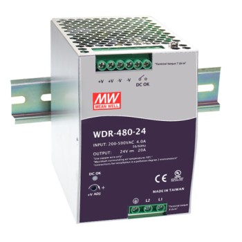 WDR-480-24 MEAN WELL 480W 24V20A Single Input Switching Power Supply